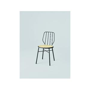 【COMMOC】Flipper Chair(B) / ナチュラル（シート）×ブラック（フレーム）（ダイニングチェア）