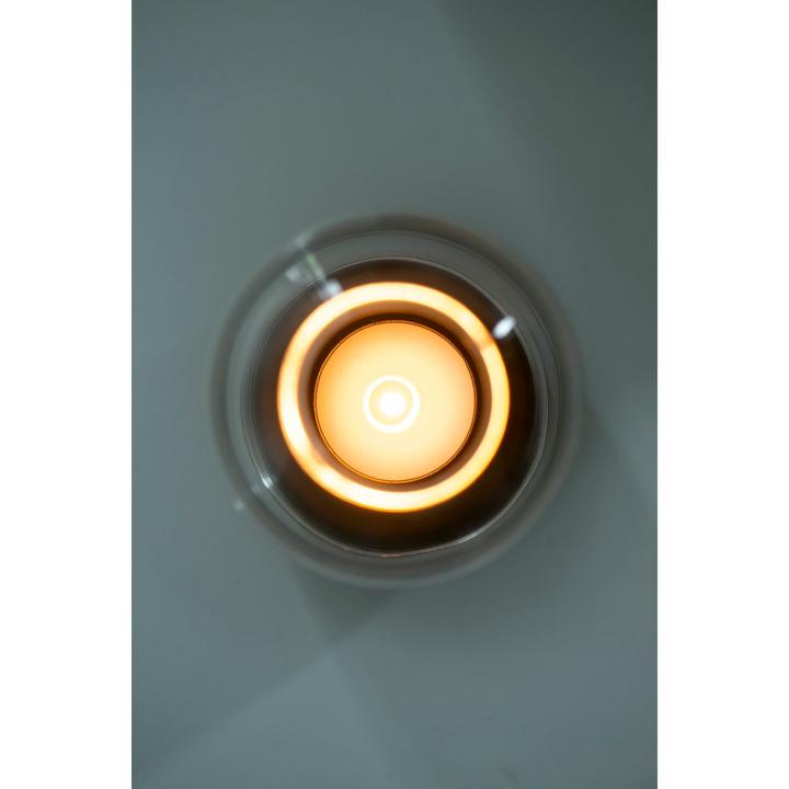 【100%】Tea Light Holder with glass cover / ブラック